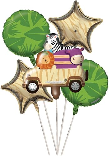 Creative Converting Safari Adventure - Globos metálicos de 5 piezas, multicolor