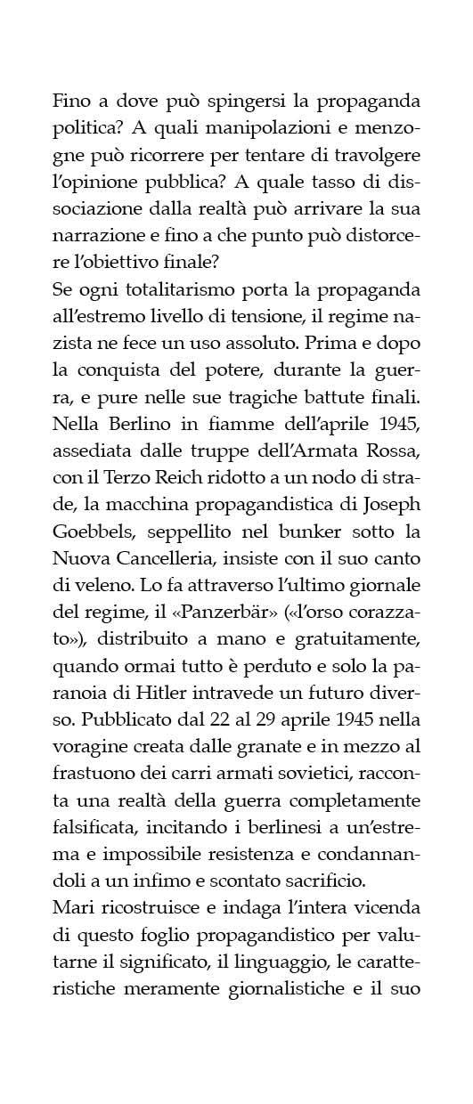 La propaganda nell'abisso. Goebbels e il giornale nel bunker