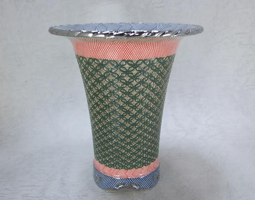 希少 天山工房 全面青海波透かし 富貴蘭鉢 希少 天山工房 全面青海波