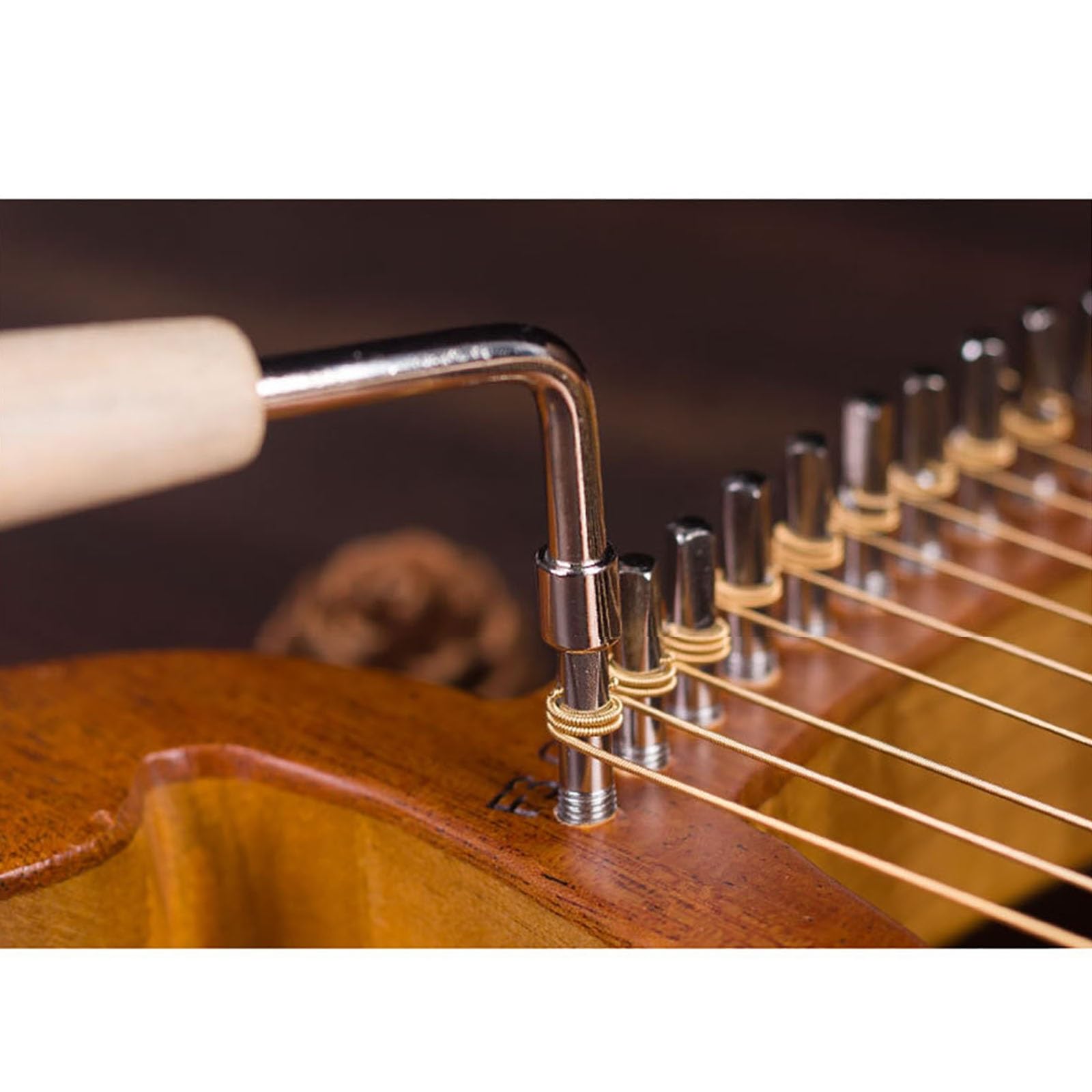 19/21 Corde Lyre Harp, Strumento Musicale Lira Arpa Portatile Corpo In Mogano Corda In Metallo Arpa Lira for Principiante Facile Da Imparare(19-note Spruce Model)