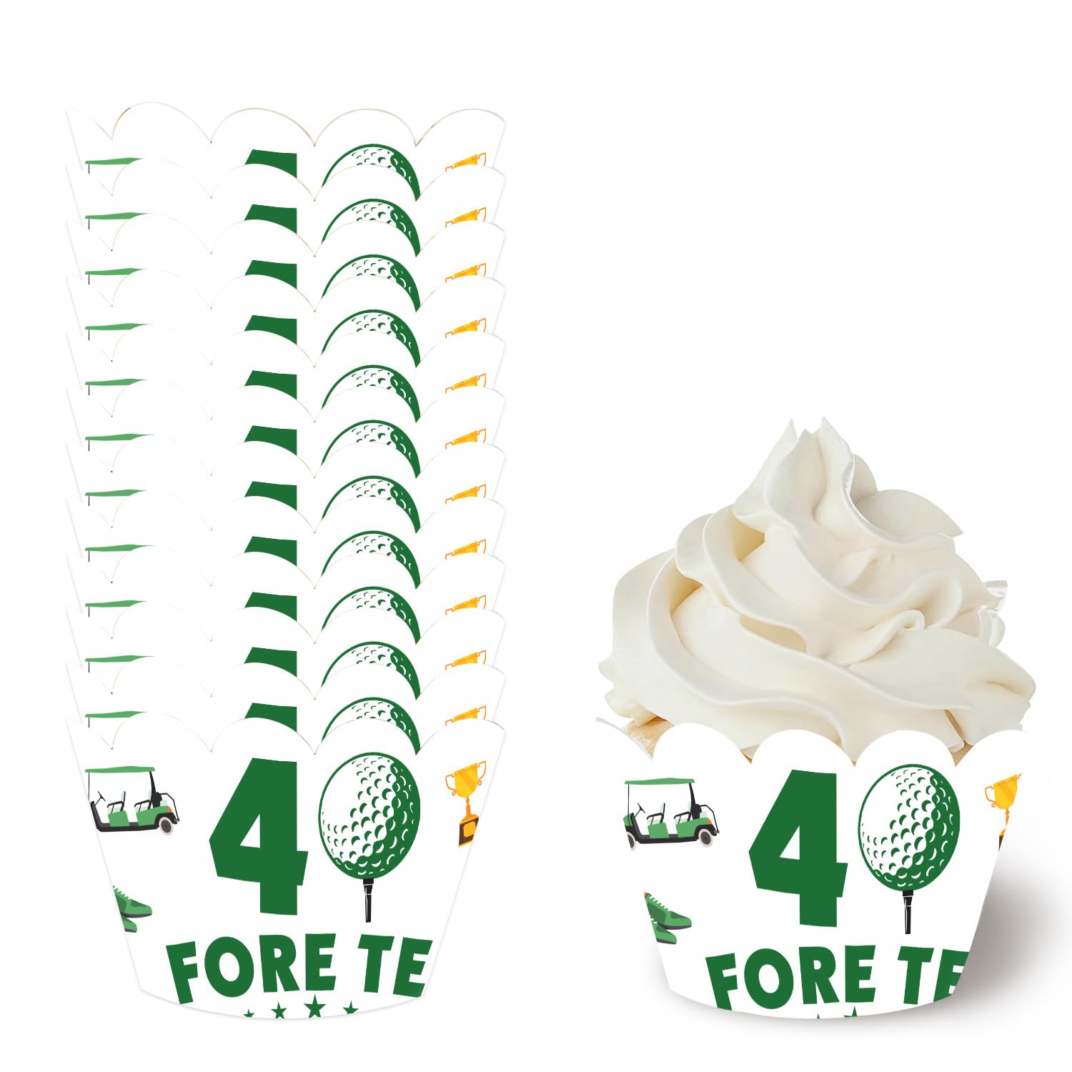MJSXY 36Pcs Fore Tee Golf Birthday Decorations - cake decorating supplies | Mubboo