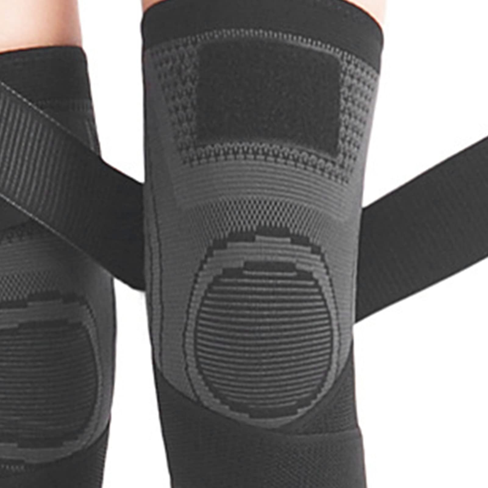 HIOPOIUYT Verstellbare Kniestütze - Atmungsaktiver Kompressionsärmel - Für Sport & Arbeit