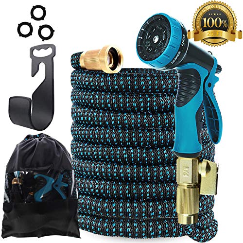 Gardguard 25ft Garden Hose Expandable: Expandable Water Hose with Durable 3-Layers Latex