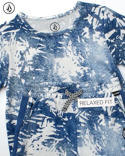 Image of Volcom Toddler Baby Boy Shorts Set - 2 Piece Short Sleeve Graphic Tees and Shorts Infant Toddler Little Boys Summer Outfits