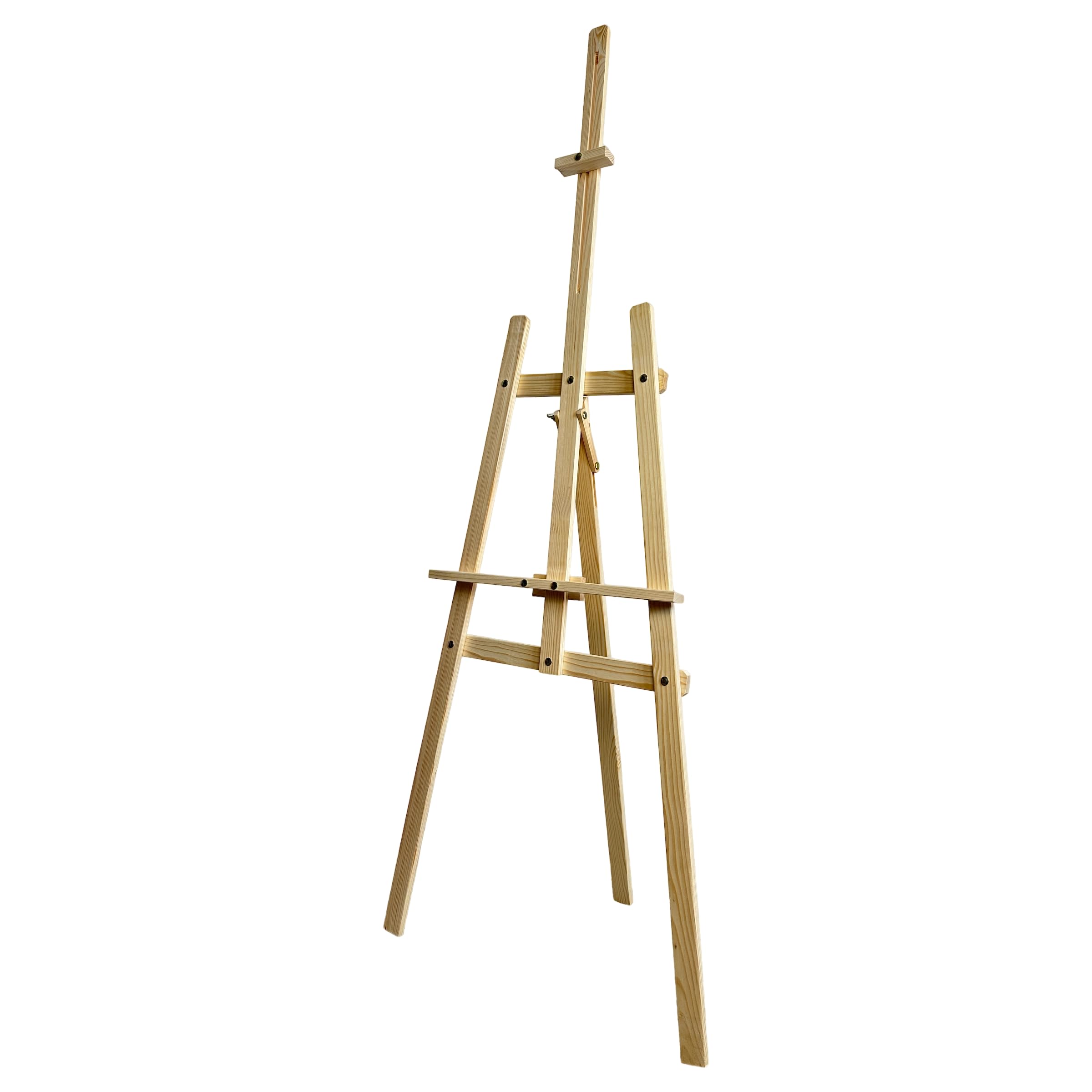 Cavalletto XXL in legno di pino Grande 170 cm per tela fino a 100 cm. Adatto per bambini e adulti. Regolabile per matrimoni, eventi, pittura, mostre, pubblicità all'aperto