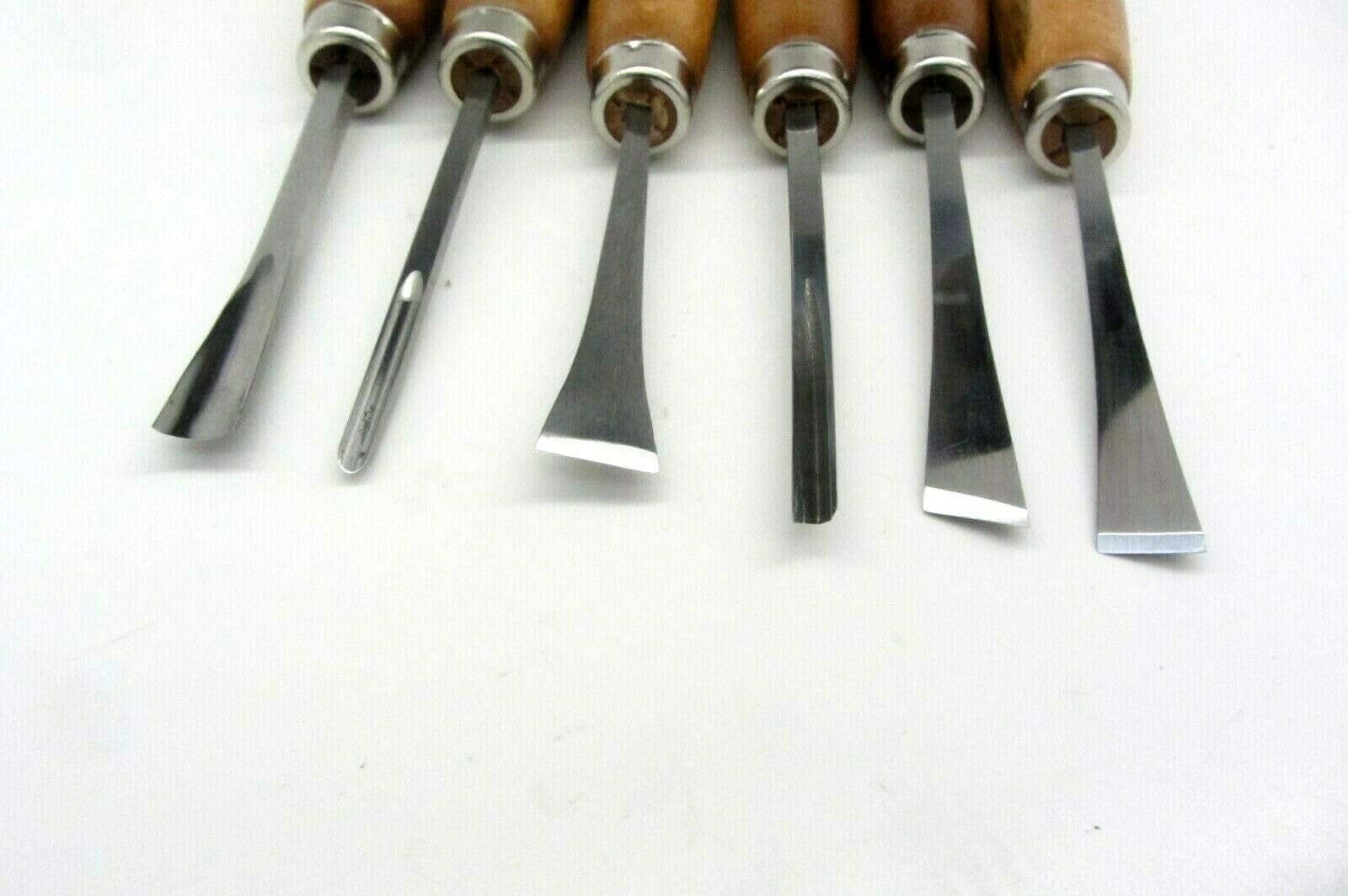 UJ Ramelson - Kit básico de herramientas de tallado de madera para principiantes, equipo de carpintería y accesorios para adultos, fabricado en Estados Unidos, juego de 6 piezas, 116
