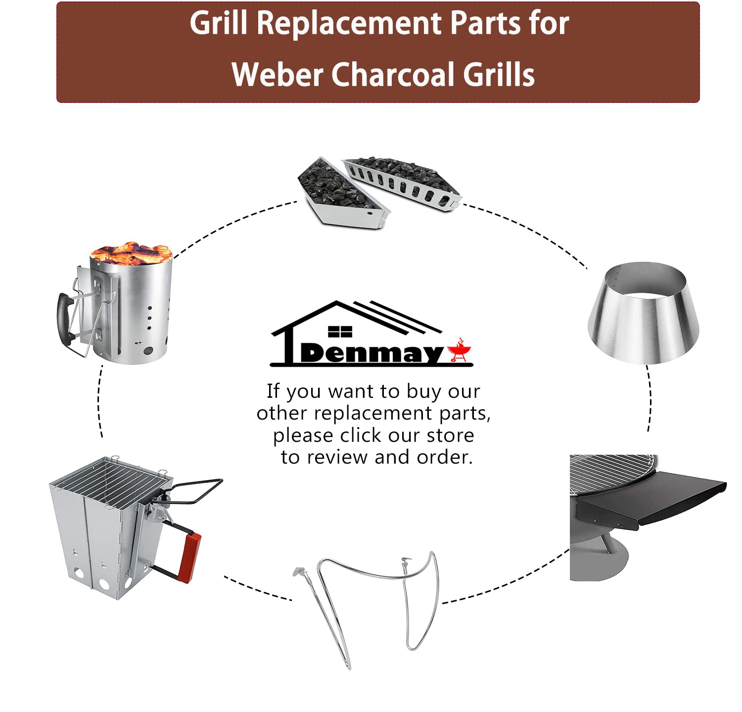 Buy Denmay 7403 Charcoal Basket Briquet Holders for er 57CM Kettle