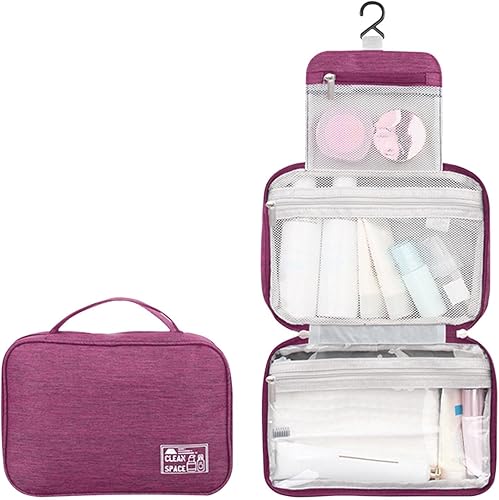Miniatura 8 de Estuche de transporte de maquillaje para adolescentes, bolsa de aseo de viaje, bolsa de cosméticos de maquillaje, bolsa grande para colgar artículos