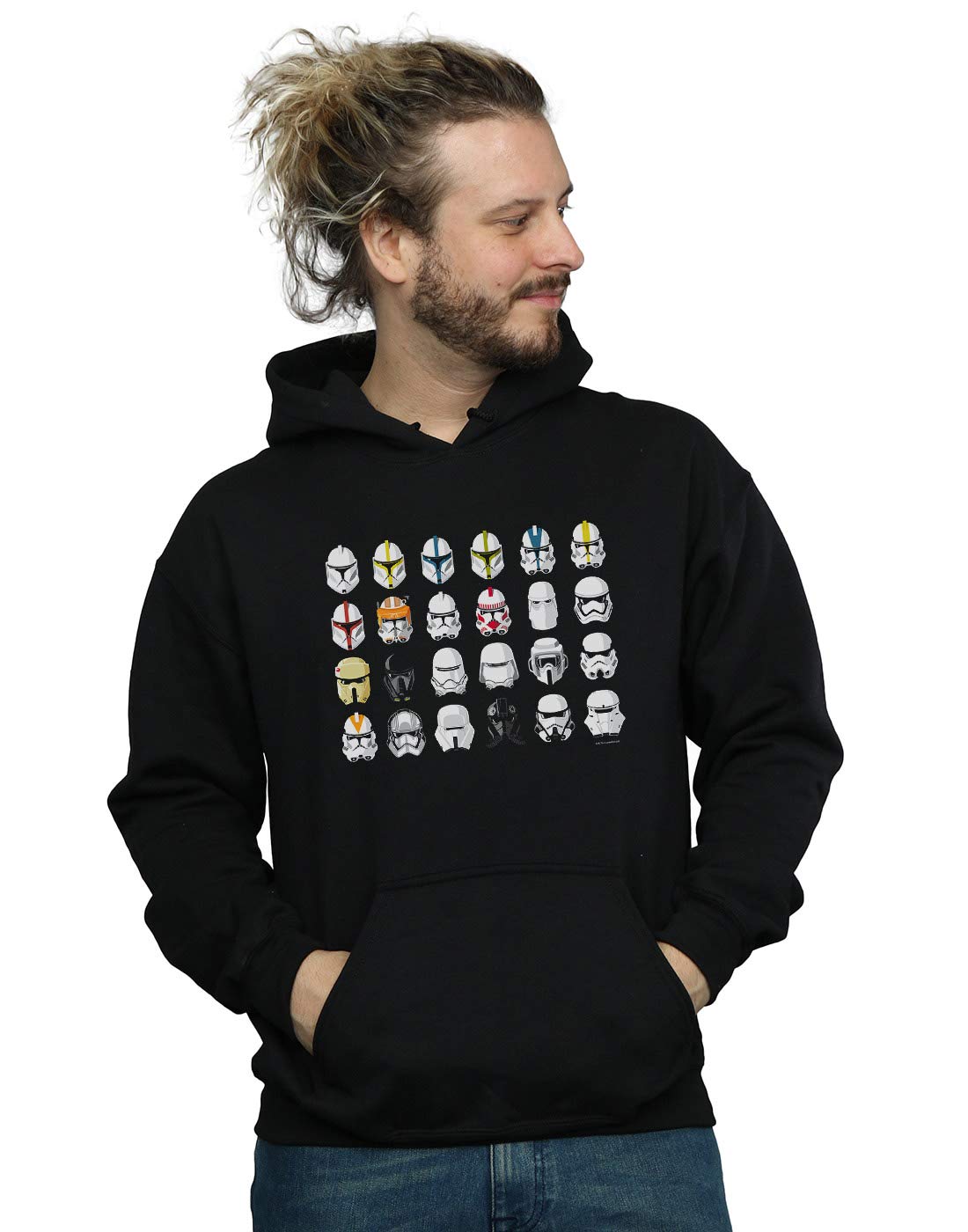 Absolute Cult Star Wars Men's Trooper Helmets Hoodie Black Large