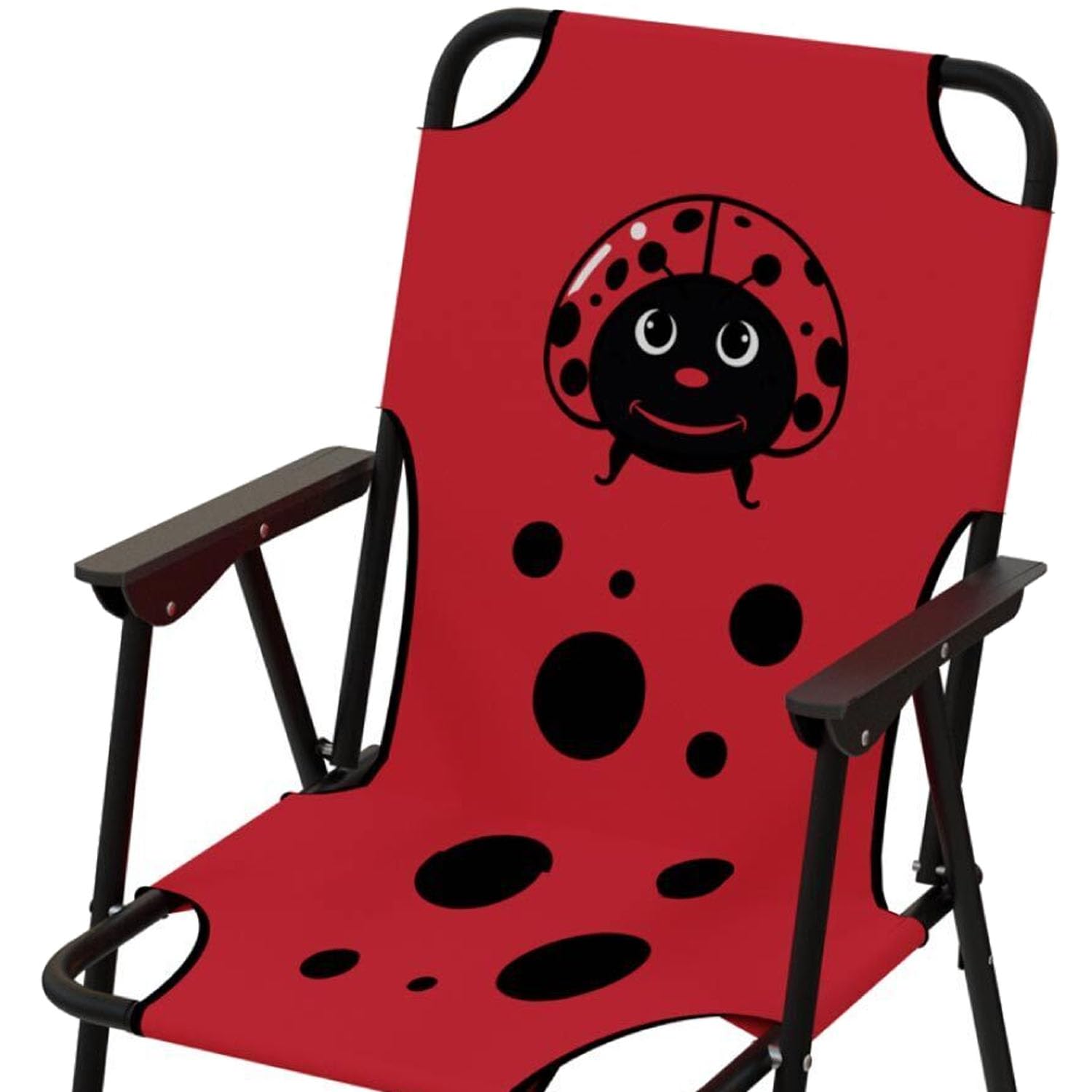 Mojawo 4tlg Kinder Campingmöbel Set Outdoor 2 x Campingstuhl Klappstuhl Käfer + Tisch + Sonnenschirm Rot