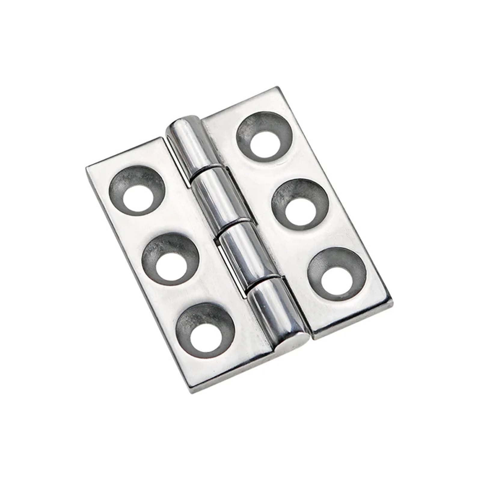 Bisagra de acero inoxidable 304 for puerta de armario eléctrico industrial, con orificio grande, 1 unidad(80mmX65mmX6mm)