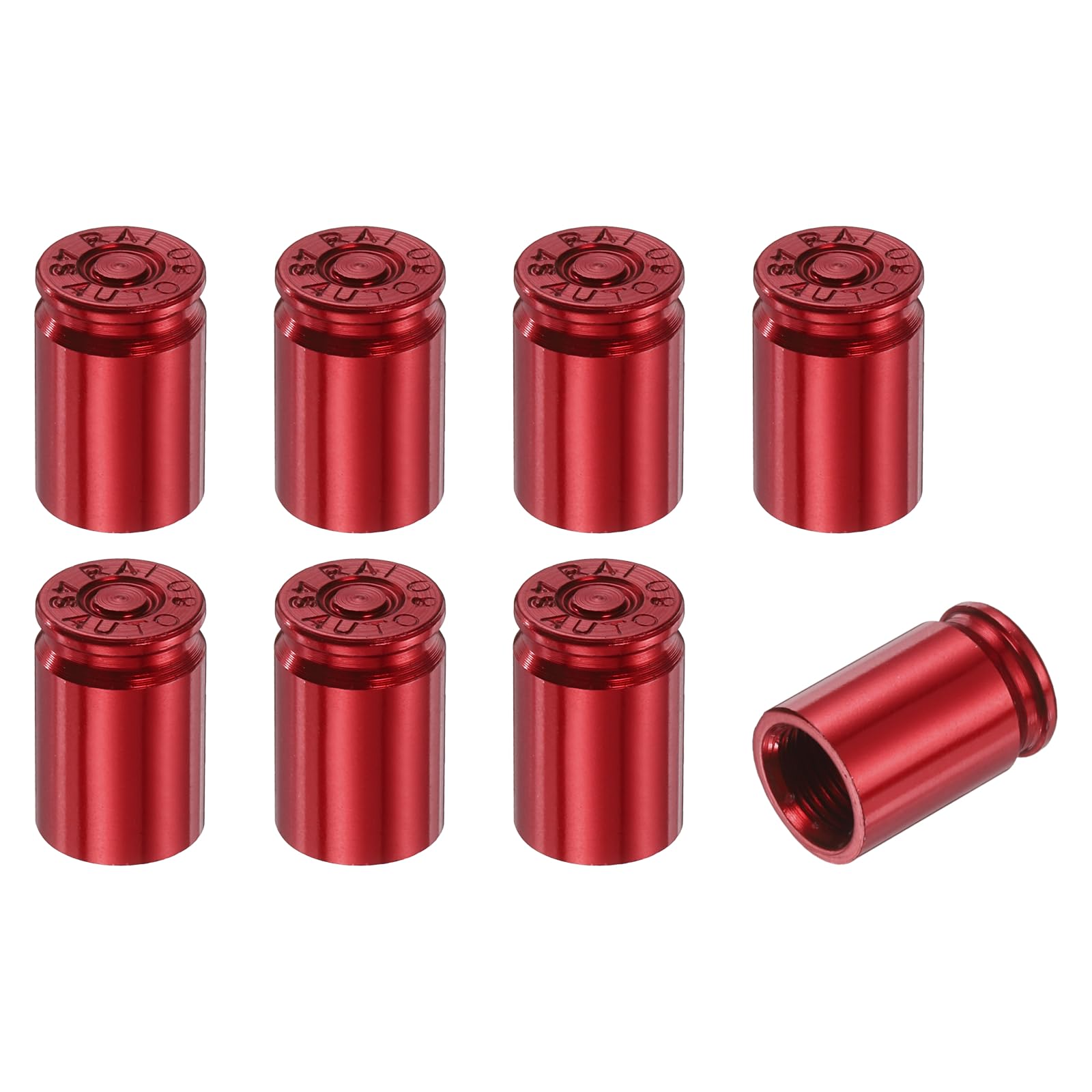 PATIKIL Tire Valve Stem Caps, 8PCS Universal Aluminum Alloy Car Air Stem Covers for Cars SUV Trucks Bikes Motorcycles Bicycles, Red