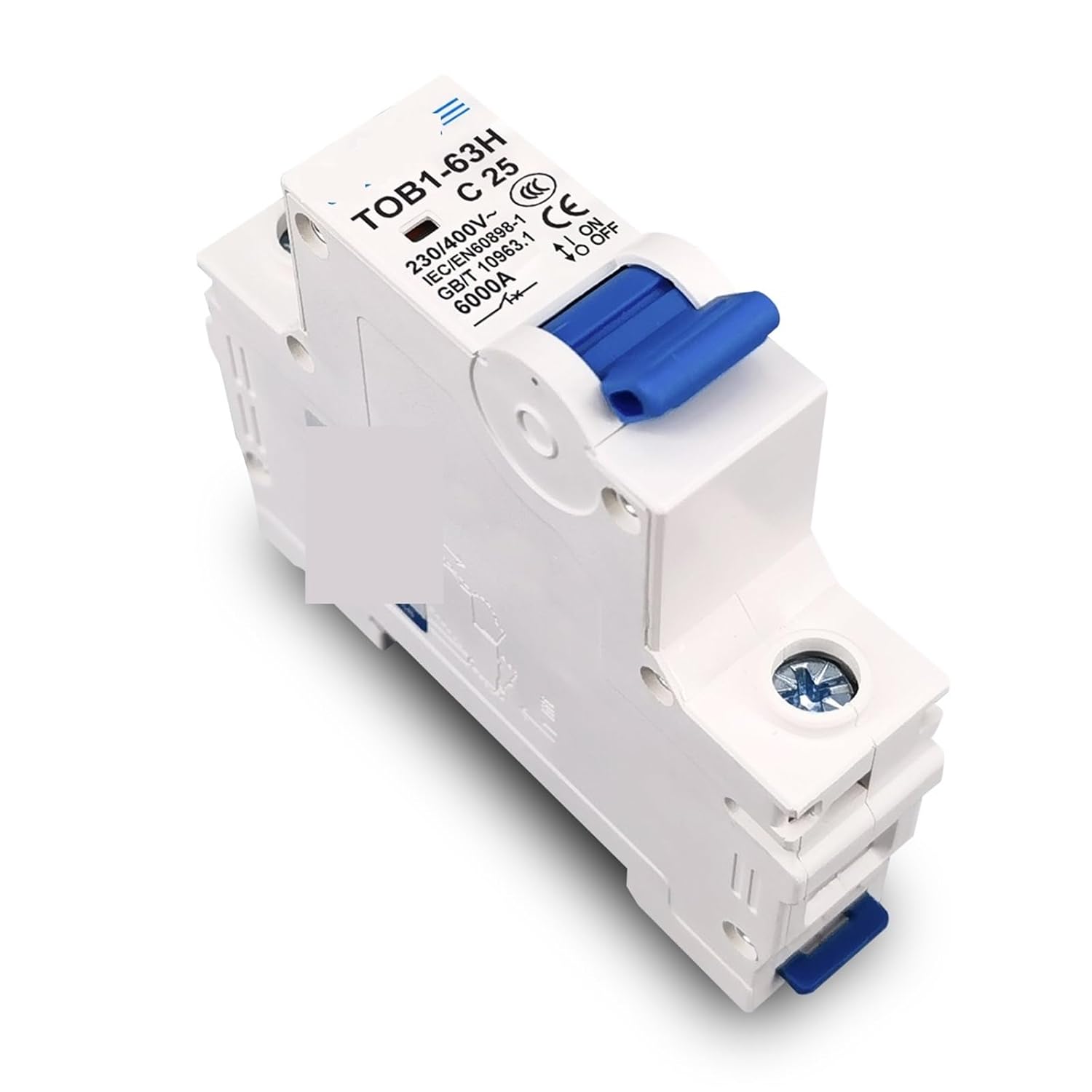 1P AC MCB TOB1-63 C Type 230/400V~ 50HZ/60HZ Mini Circuit Breaker 3A 6A 10A 16A 20A 25A 32A 40A 50A 63A 1Pcs(1P 16A)