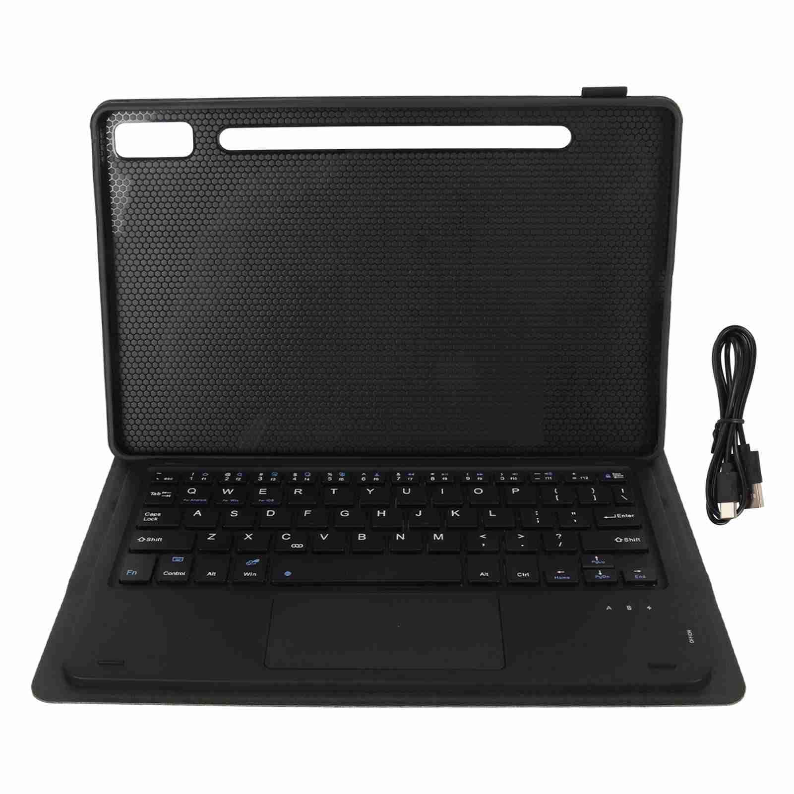Scheda P11 Custodia da Tastiera, Tastiera Wireless Staccabile, Touchpad, Supporto a Penna, Trackpad, Custodia da Tablet da 11.2in con Design Non Slip, Protezione Completa, (#1)