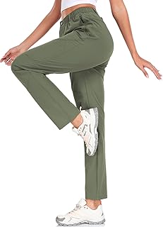Women's Golf Pants Wrinkle Free UPF 50 Casual Pants Quick Dry Lightweight Travel Pants