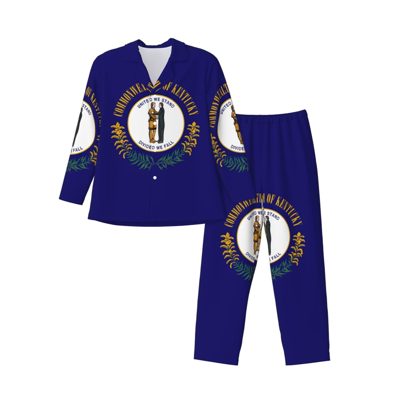 Pyjama classique Kentucky col cranté en tissu doux - 8