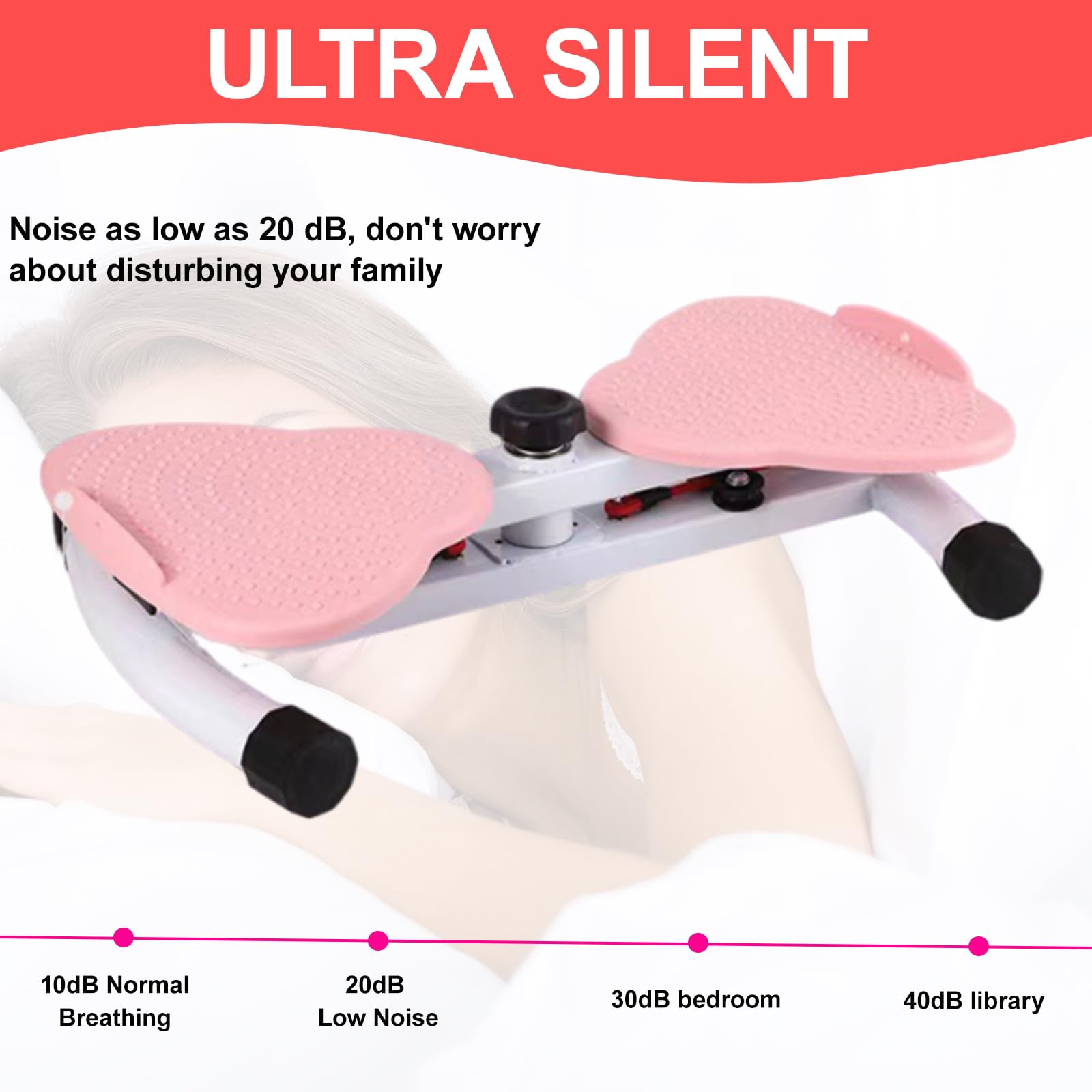 Talia Twister Board Twist Workout Machine - masaż refleksologiczny 3D, cichy 20 dB, regulowana lina napinająca, 150 kg ABS/stal węglowa, przenośna 3,5 kg, bez montażu