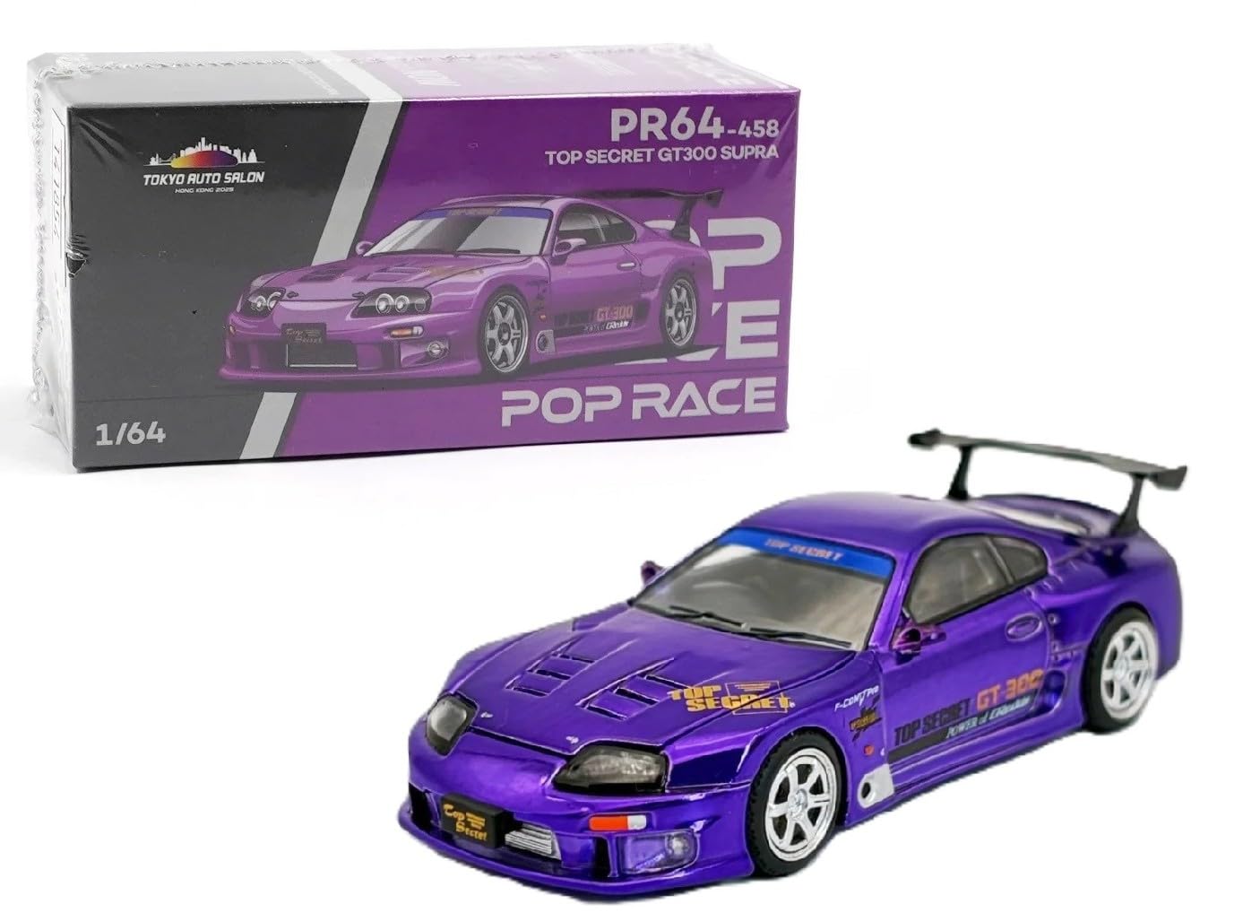 1:64 Diecast Model Car Compatible with Toyota Supra GT300 Top