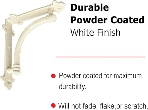 Miniatura 108 de NACH Soportes decorativos para estantes, paquete de 2 soportes de estante de hierro fundido de metal antiguo de 9.6 x 1.7 x 9.6 pulgadas, soportes