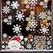 DIYASY 275 pcs Christmas Snowflake Window Clings, Decals Santa Claus and Elk Stickers for New Year Window Decoration.