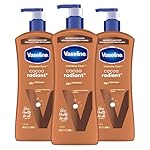 Vaseline Intensive Care Body Lotion Cocoa Radiant 3 count for Dry Skin Lotion Made with Ultra-Hydrating Lipids and Pure Cocoa Butter for a Long-Lasting, Radiant Glow 20.3 Oz