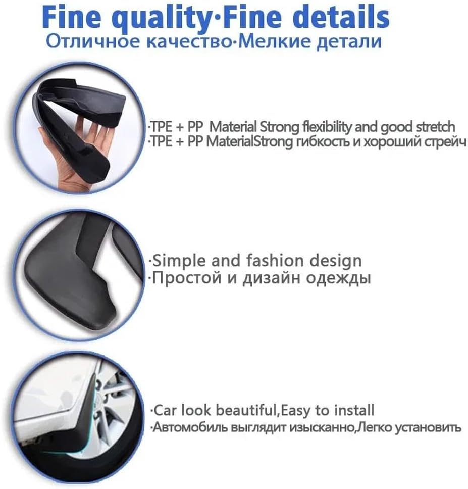 4pcs Mud Flap Guards Front Rear Mudguard Set Car Accessories for Accord for Inspire 4dr Sedan 2003-2007 Wheel Protection