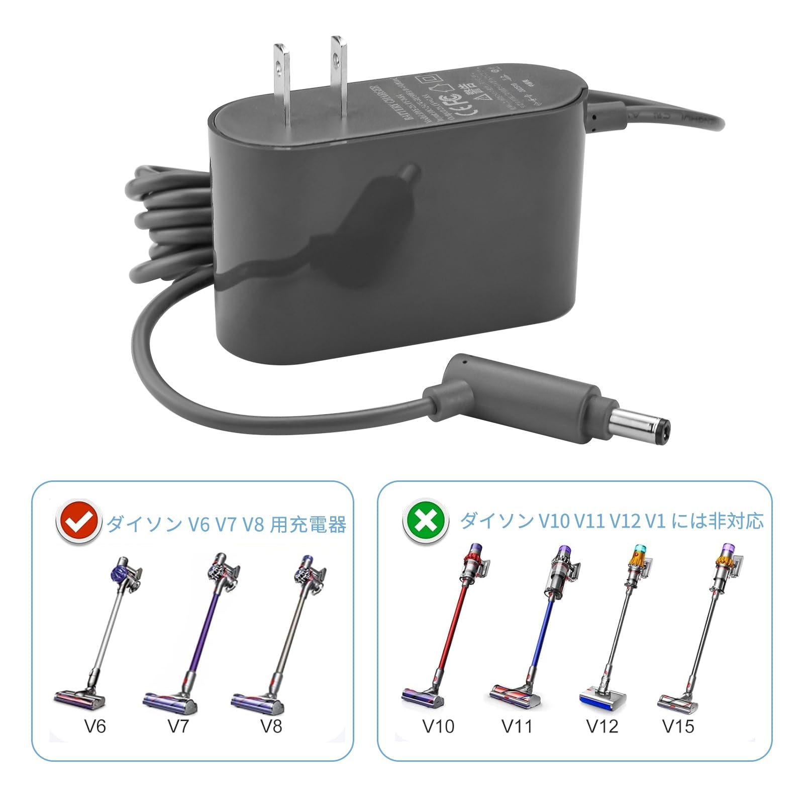 Amazon.co.jp: Powilling 互換 ダイソン V6 V7 V8 充電器 26.1V 対応