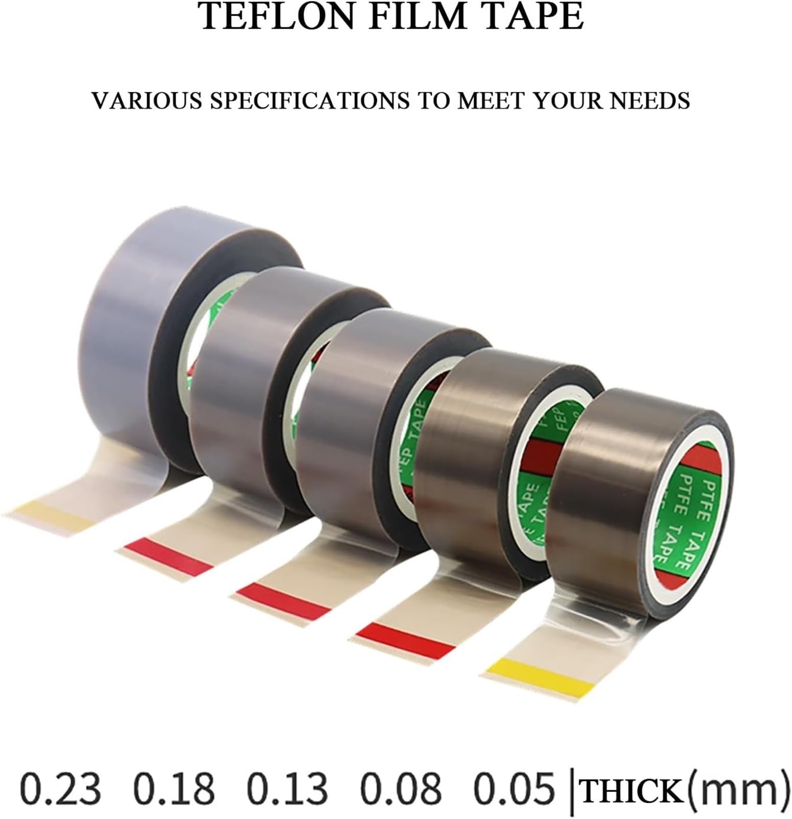 Nastro isolante ad alta temperatura - Adesivo PTFE spesso 0,5 mm, largo 13-20 mm for macchine sigillatrici sottovuoto e industrie elettriche, lungo 10 m,Nastro isolante(19mm)
