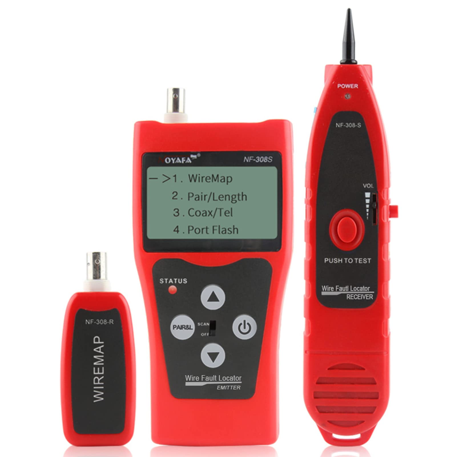 Domary NF-8209S Tester per Cavi di Rete con Display LCD TDR Individua i
