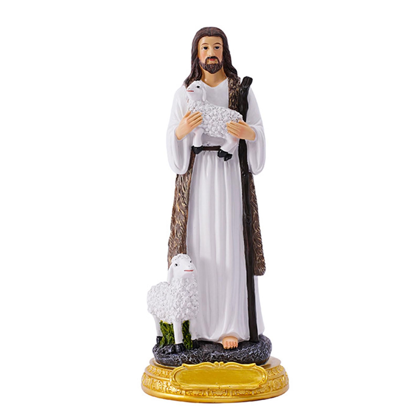Hsioluted Beautifully Crafted Sculpture Good Shepherd Figure Distinctive Decorations Unique Decorative Items Fine Craftsmanship Home Decor