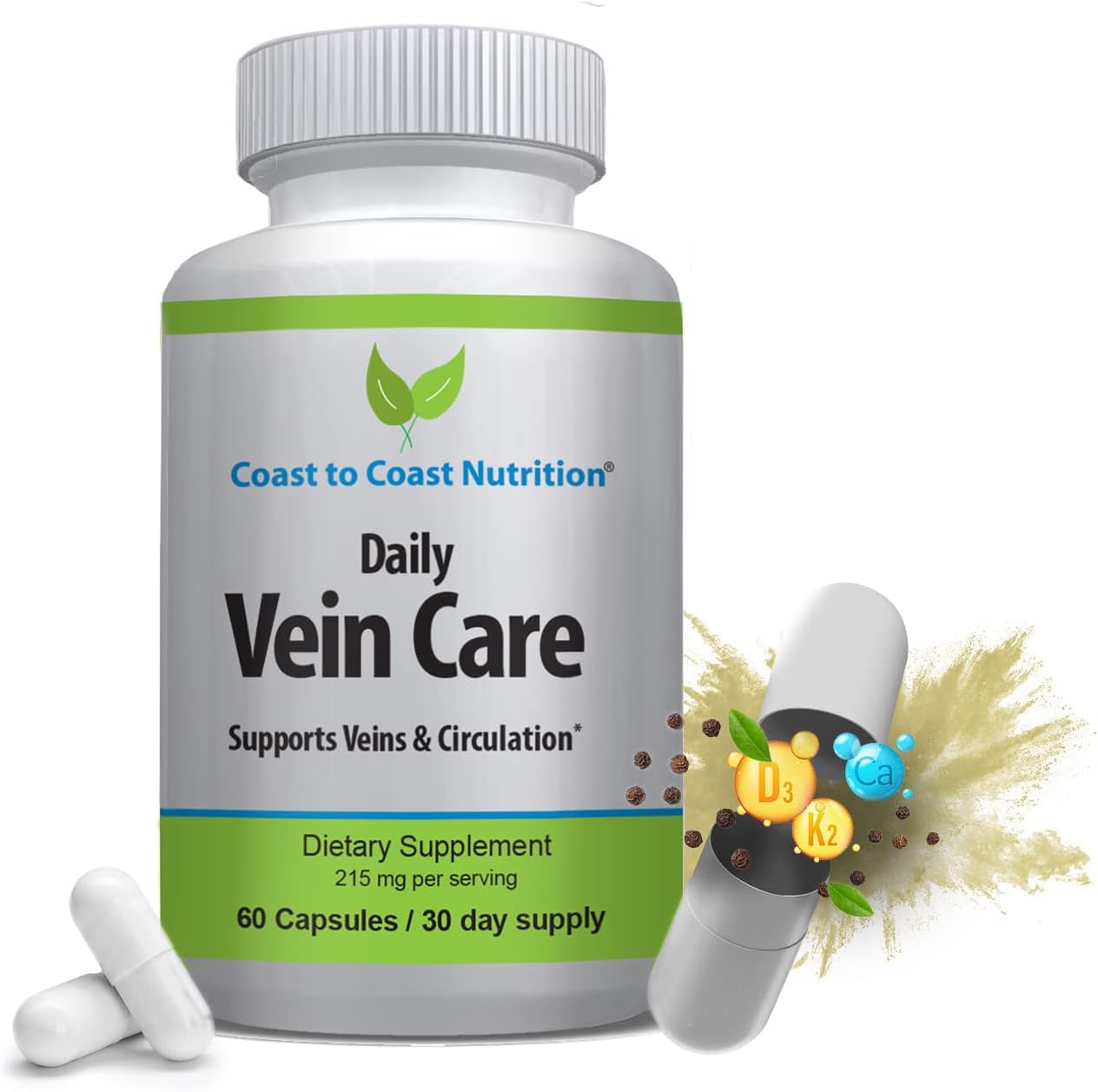 Amazon.com: Coast to Coast Nutrition Daily Vein Care Supplement ...
