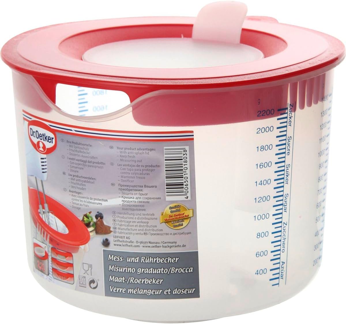 Dr. Oetker Creative Measure Mixing Bowl, 2-1/4-Quart