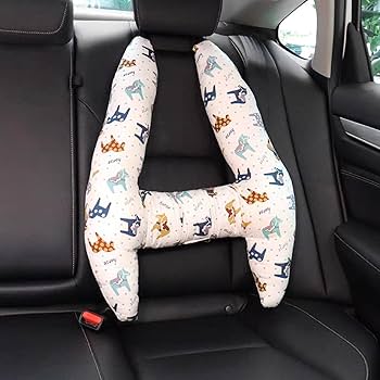 Xikangshun H-Shape Car Pillow Sleeping Head Support, Portable Travel Kids Pillow For Car Seats Long-Distance, Car Sleeping Long Journeys Pillows For The Back Seat Adults And Children (D