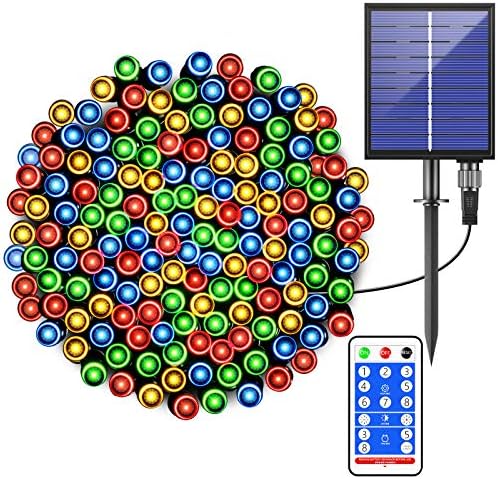 Solar Christmas Lights Outdoor Waterproof - 8 Mode 200LED 72ft LED Mini Solar Power String Lights, Multicolor Fairy Light Strings Decorations for Xmas Trees, Patio, Garden, Fence, Path, Holiday, Party