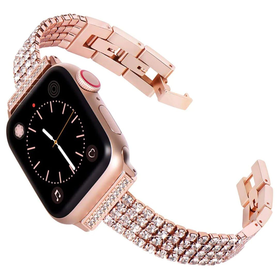 TECHONTO Luxury Adjustable Stainless Steel Metal iWatch Strap Compatible with iOS Watch 42mm 44mm 45MM & 49mm for Women Girls, Premium Bracelet-Type 3 Rose Gold (B0CDLF4RMB) Amazon Price History, Amazon Price Tracker