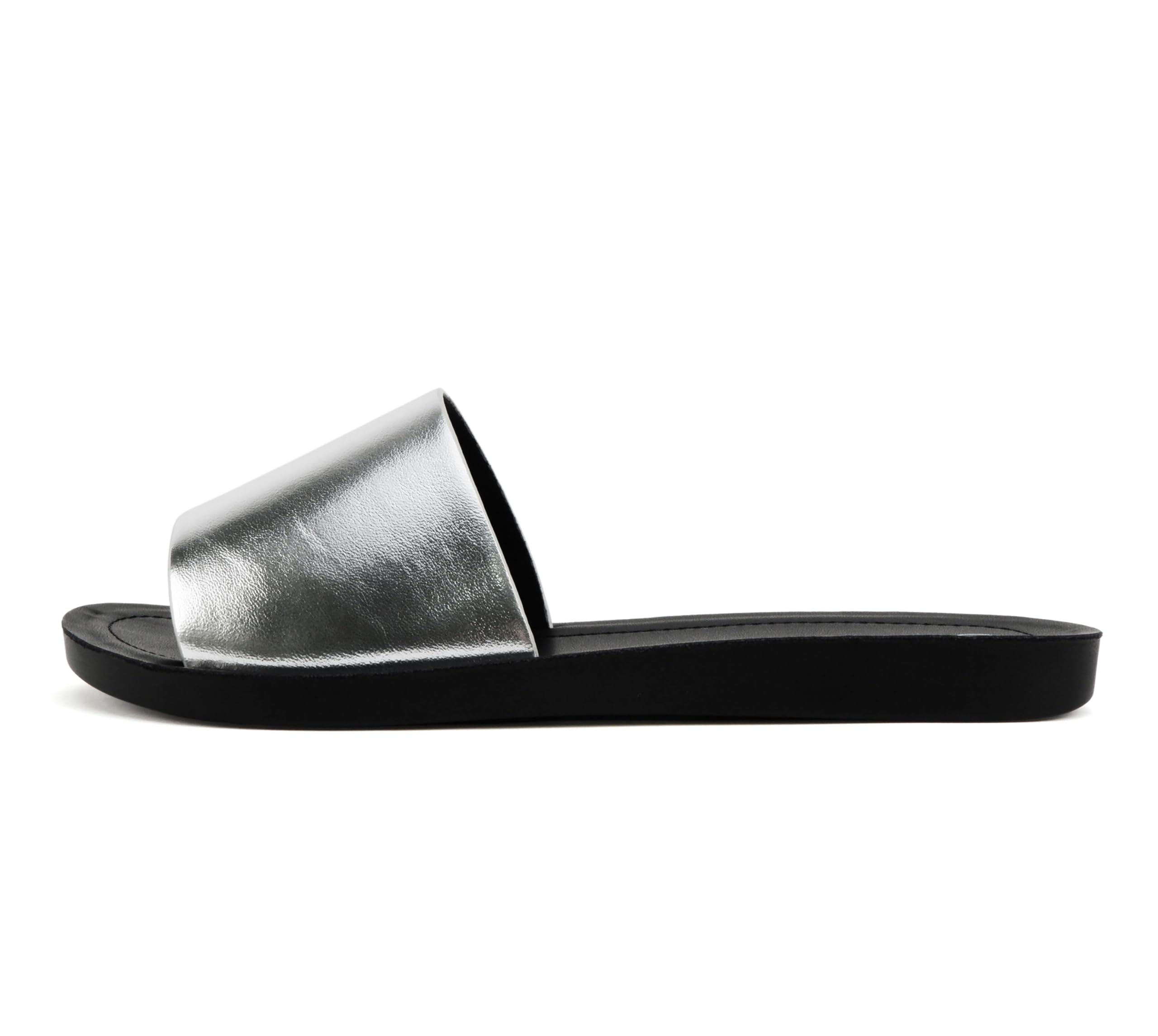 Soda Shoes Efron-S Women Flip Flops Basic Plain Slippers Slip On Sandals Slides Casual Peep Toe Beach