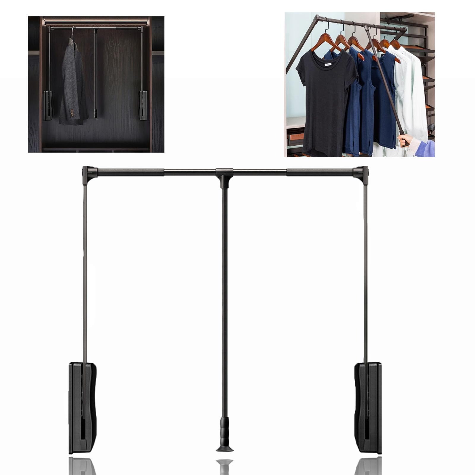 Tringle de placard de capacité 20 kg pour armoire surchargée