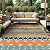 Rugshop Marbella Contemporary Boho Non-Shedding Patio Deck Backyard Indoor/Outdoor Area Rug 7'10" x 10' Multi