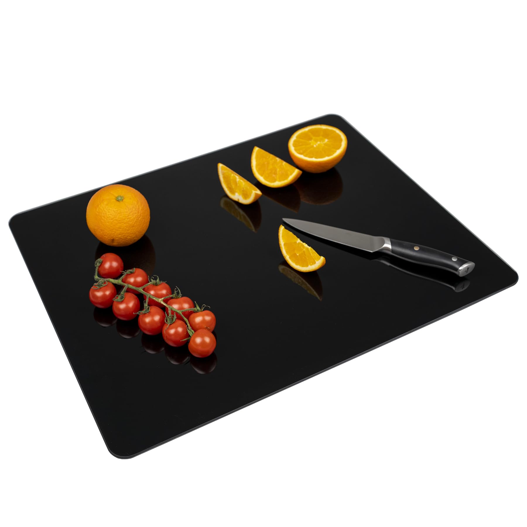 Tempered Glass Cutting Board for Kitchen, 16 x 20 Inch Cutting Board with Non-Slip Feet for Countertop, Dishwasher Safe, Rounded Corner Board, Shatter