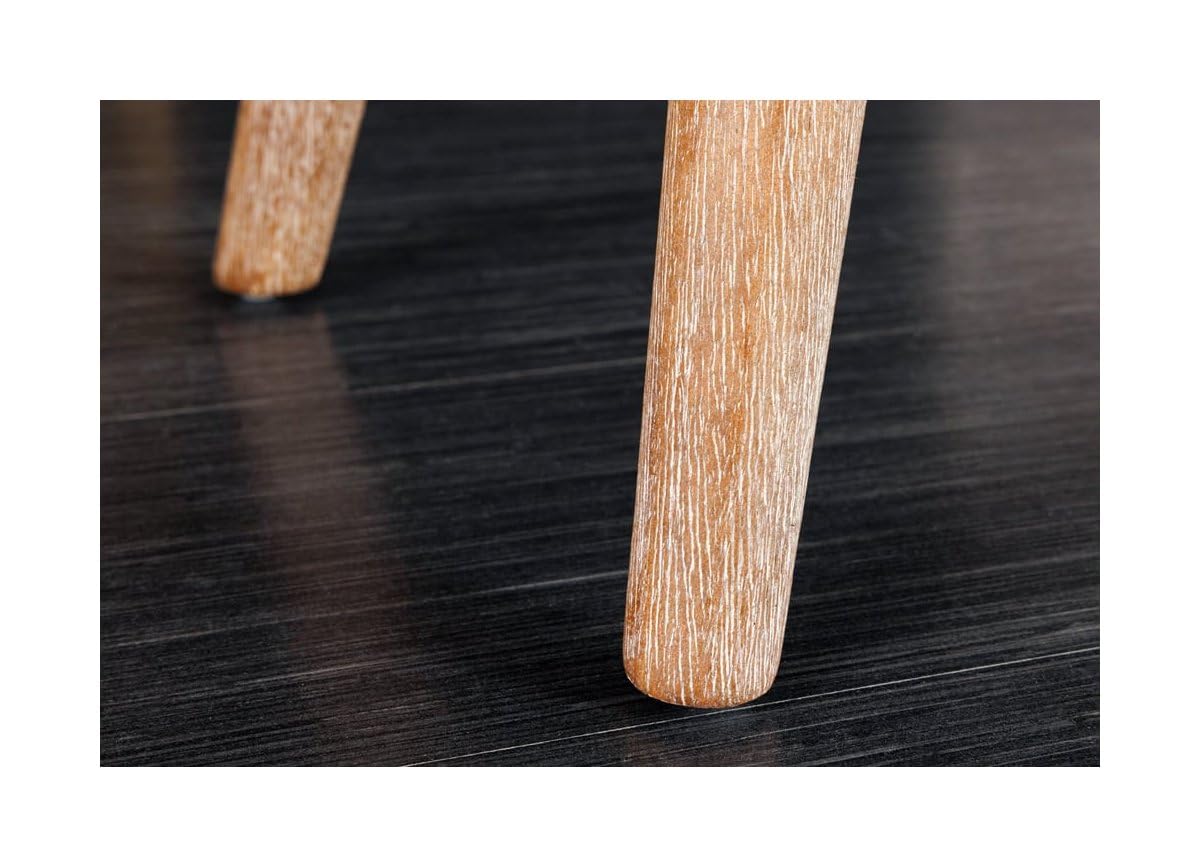 Elegante panchina imbottita Skandi stile nordico, 90 x 56 x 30 cm, in tessuto di colore beige, con braccioli