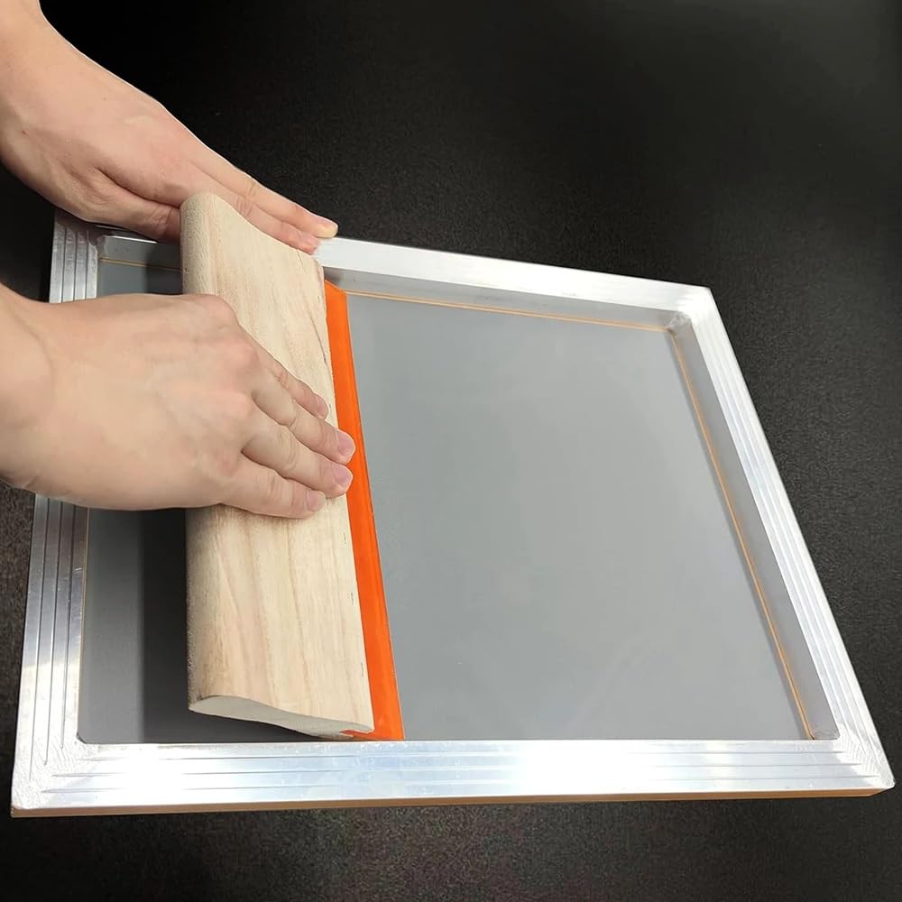 Zestaw do sitodruku A3/A4 1 szt. z aluminiową ramą i siatką 50-420 – zestaw do samodzielnego drukowania na koszulkach, papierze, plastiku i innych materiałach(A3kitsx140Tx350mesh)