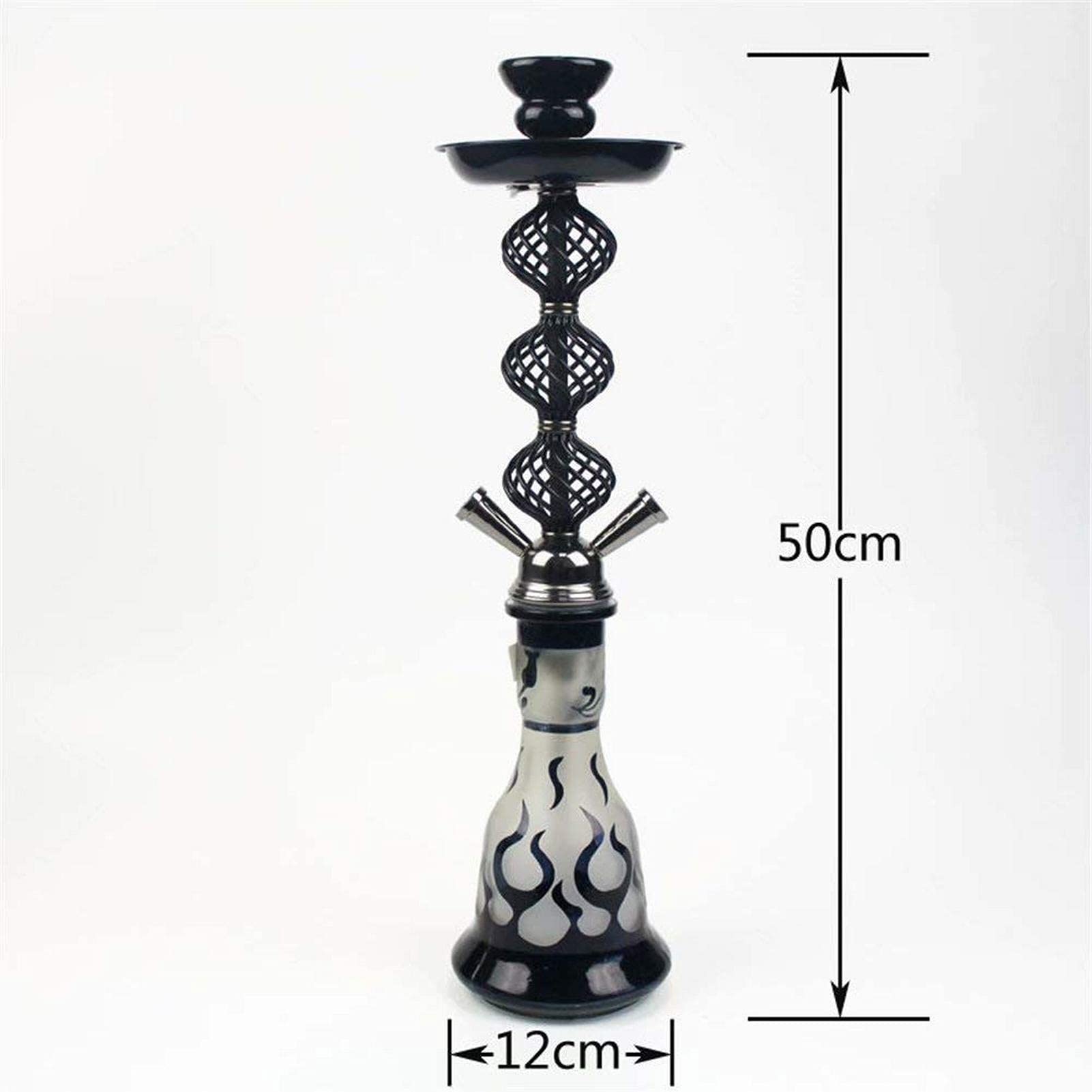 Juego De Cachimba De Lujo, Poste Medio Desmontable De Aleación Base De Vidrio, 2 Mangueras, Juego Combinado De Cachimba De Vidrio
