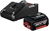 Bosch Professional 18 Volt Battery Charger Set 1 x 4.0 Ah Li-Ion Battery GAL 18V-40 Charger in Carton box