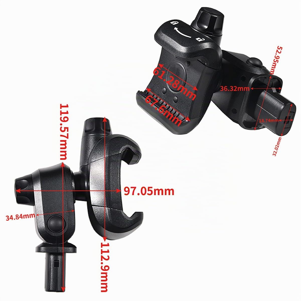 Supporto per telefono per cruscotto compatibile con Fiat 500 Panda 2003 Grande Punto Evo Doblo Ducato Fiorino Qubo Alfa Romeo Mito Giulietta 500 Abarth