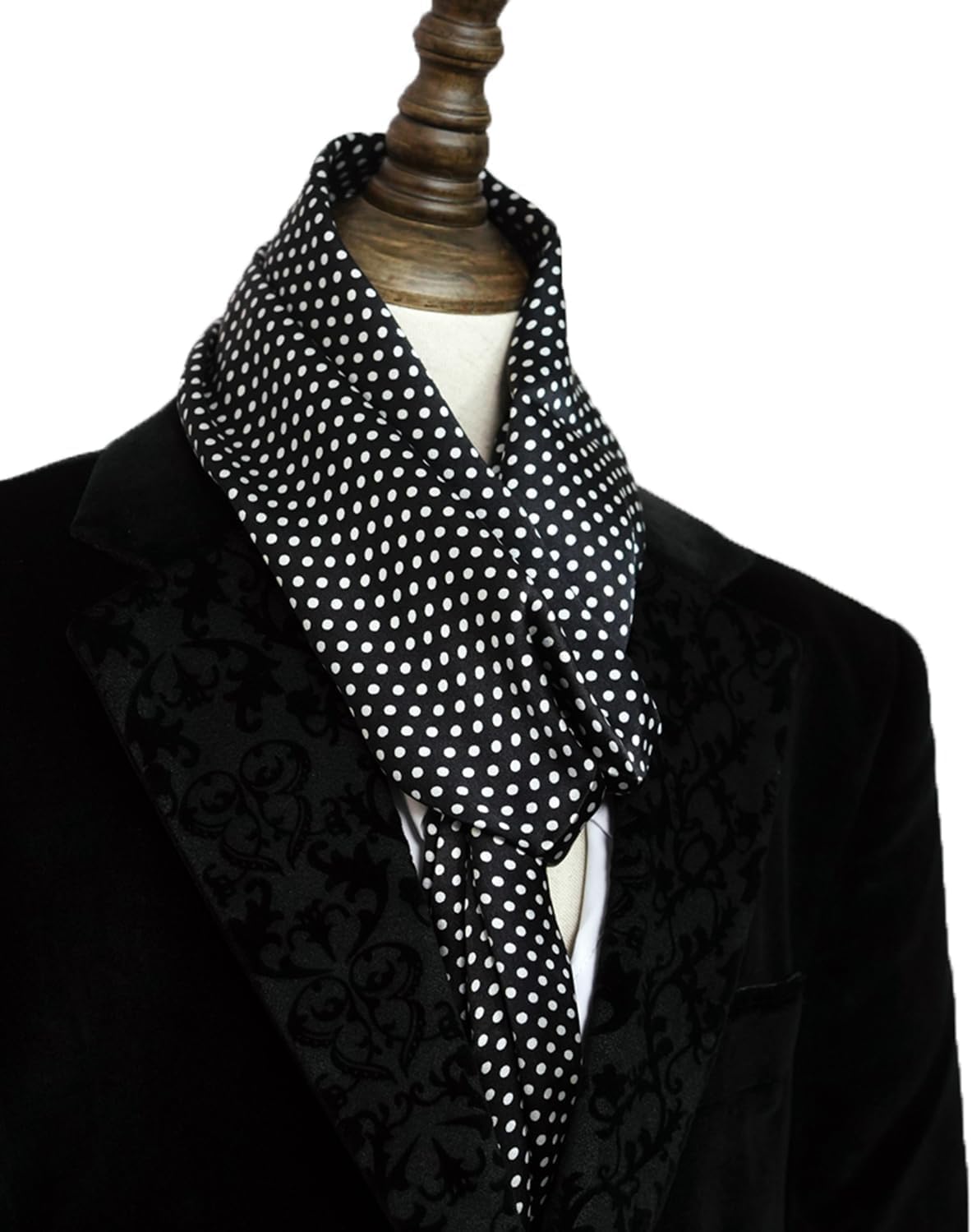 Men 100% Silk Scarves Double Layer Scarf Neckerchief Business Work Casual