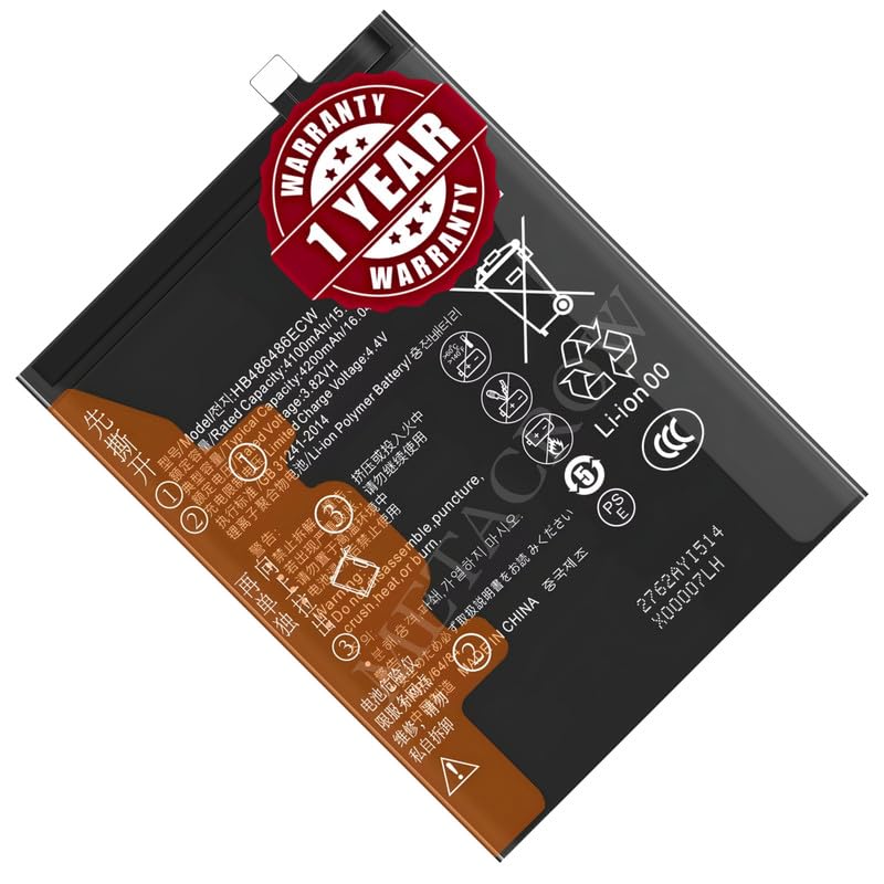 Image of Original HB486486ECW Battery Compatible for Huawei P30 Pro (VOG-L29, VOG-L09, VOG-AL00, VOG-TL00, VOG-L04, VOG-AL10, HW-02L) - (4200mAh) - 1 Year Warranty JK1