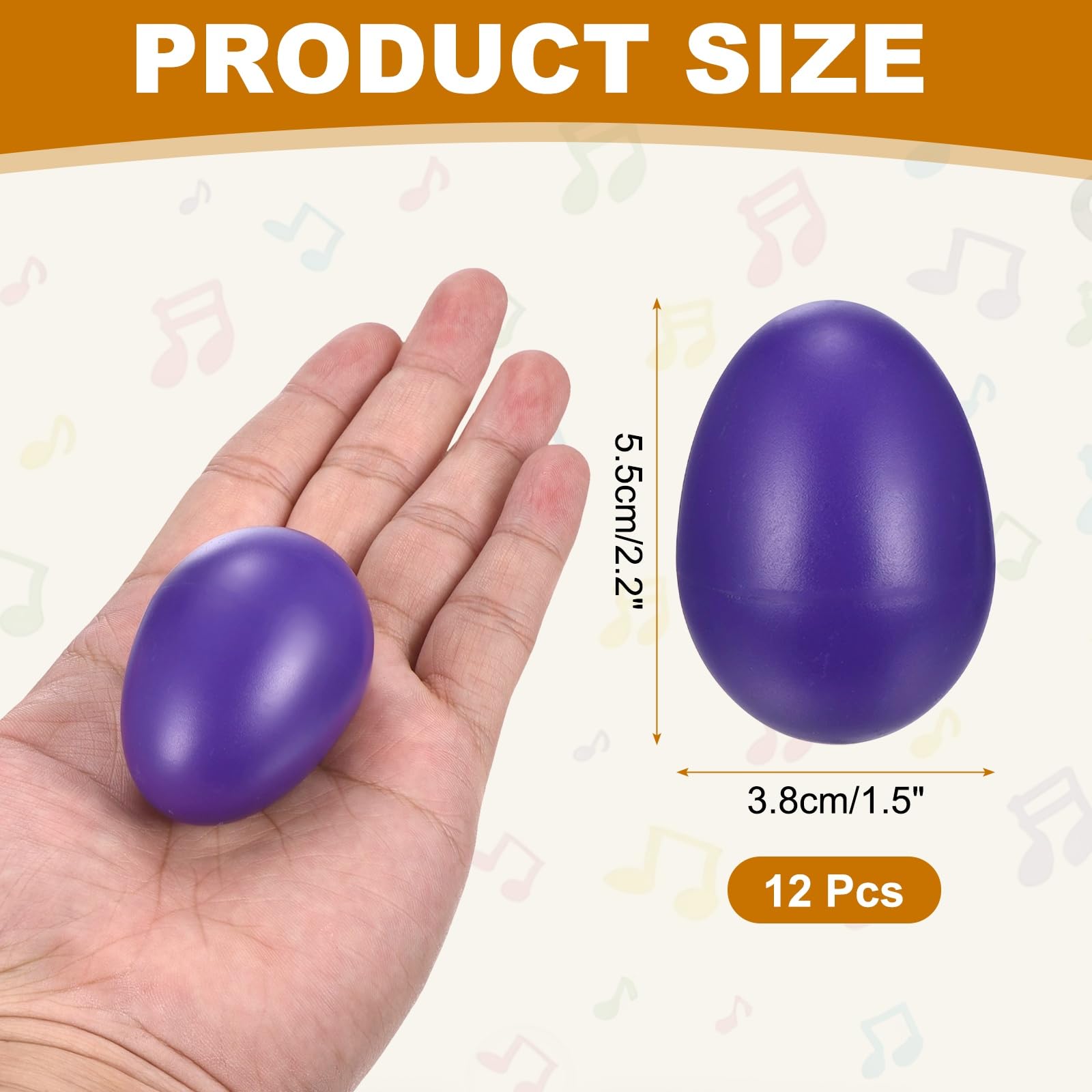 QUARKZMAN 12 Pcs Maracas A Uova Strumenti Musicali In Plastica Viola