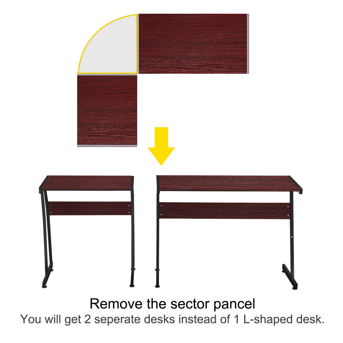 dosleeps Computer Desk, LShaped Large Corner PC Laptop Study Table
