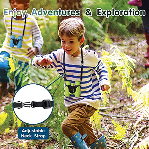 Reapp Binoculars For Kids High-Resolution 8X21, Gift For Boys & Girls Shockproof Compact Kids Binoculars For Bird Watching, Hiking, Camping, Travel, Learning, Spy Games & Exploration #TOP2