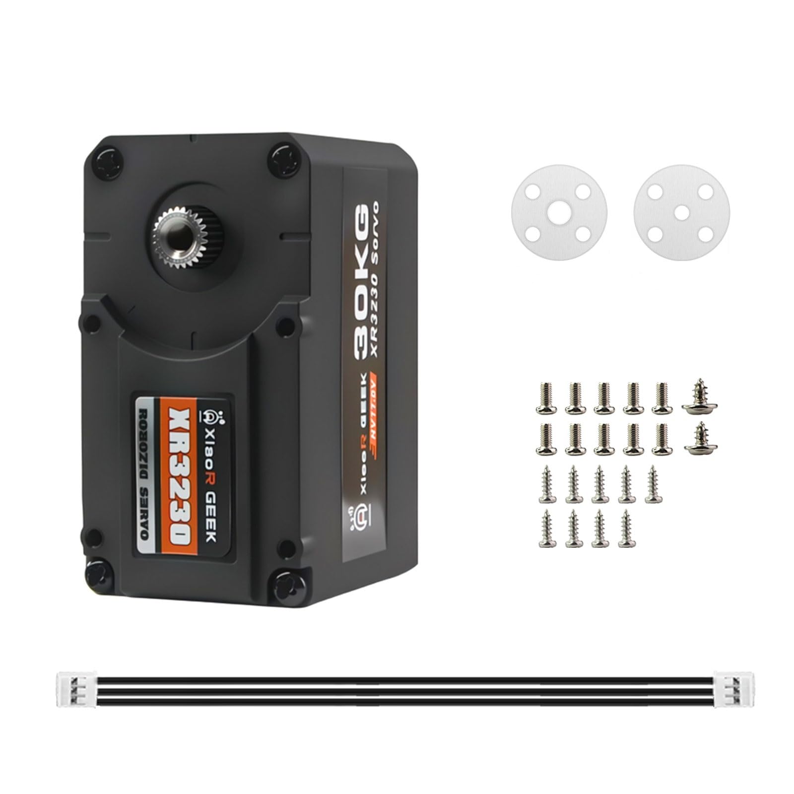 XR3230 - Servomotor de bus serial de alto par de 30 kg, doble rodamiento de metal completo para robot RC, ángulo de control de 360°